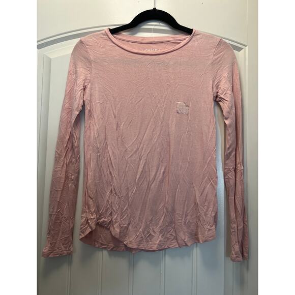 NWT‎ Aero Women’s Seriously Soft Perfect Crew Long Sleeve Top Shirt Size XS Pink - Picture 1 of 4